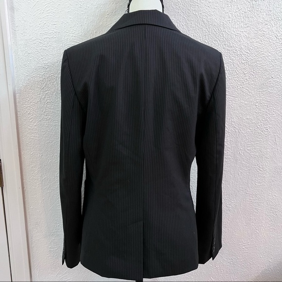 Ann Taylor blue pin stripe wool blazer - Picture 7 of 11